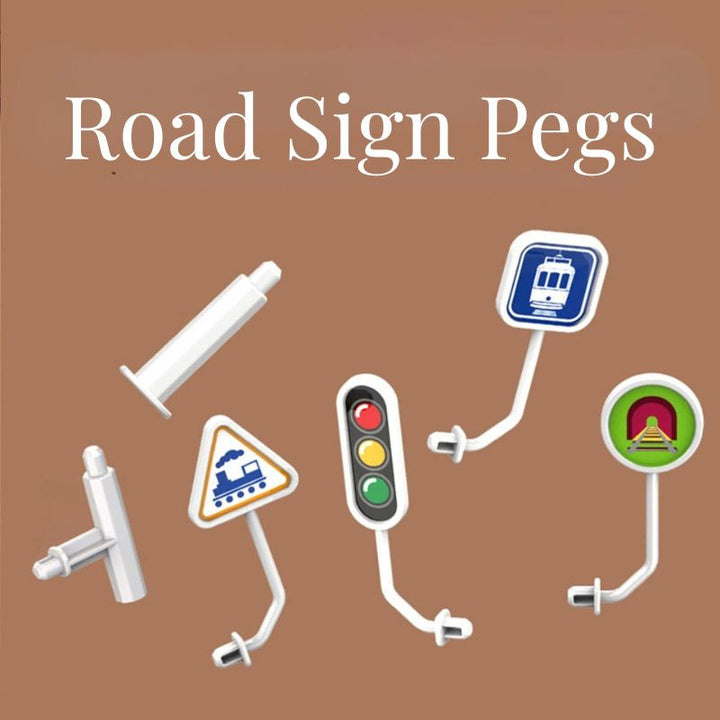 3D Interlocking Train Track Building Set | Free-Form Infinite Loop Orbital Track Play Set 123pc