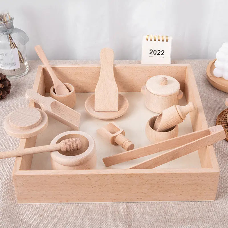 Wooden Kitchen Play Set