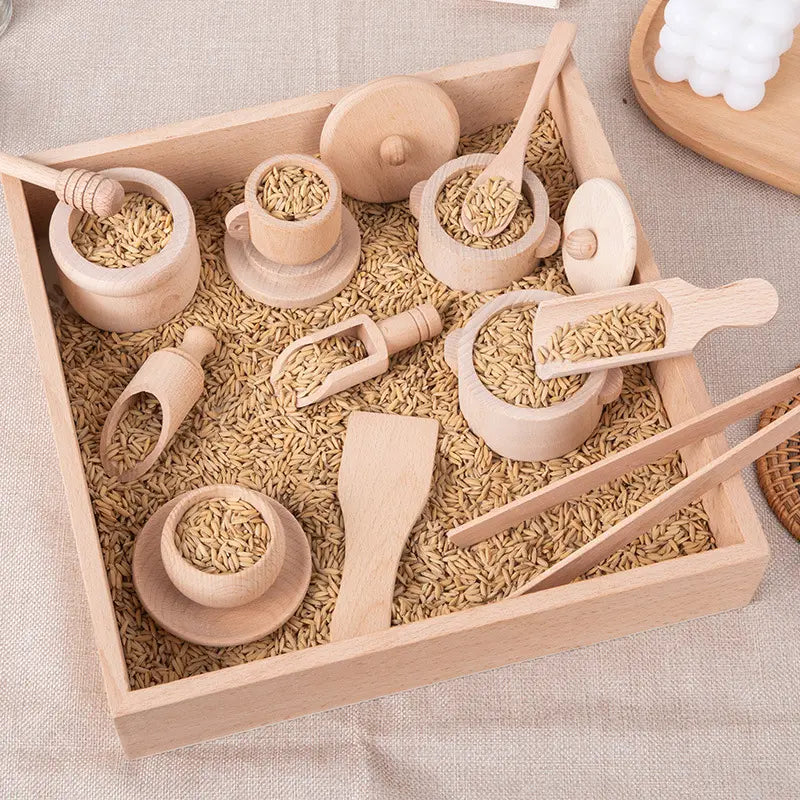 Wooden Kitchen Play Set