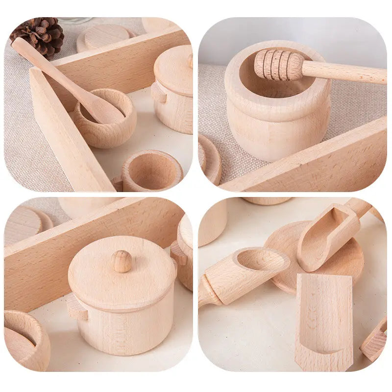 Wooden Kitchen Play Set