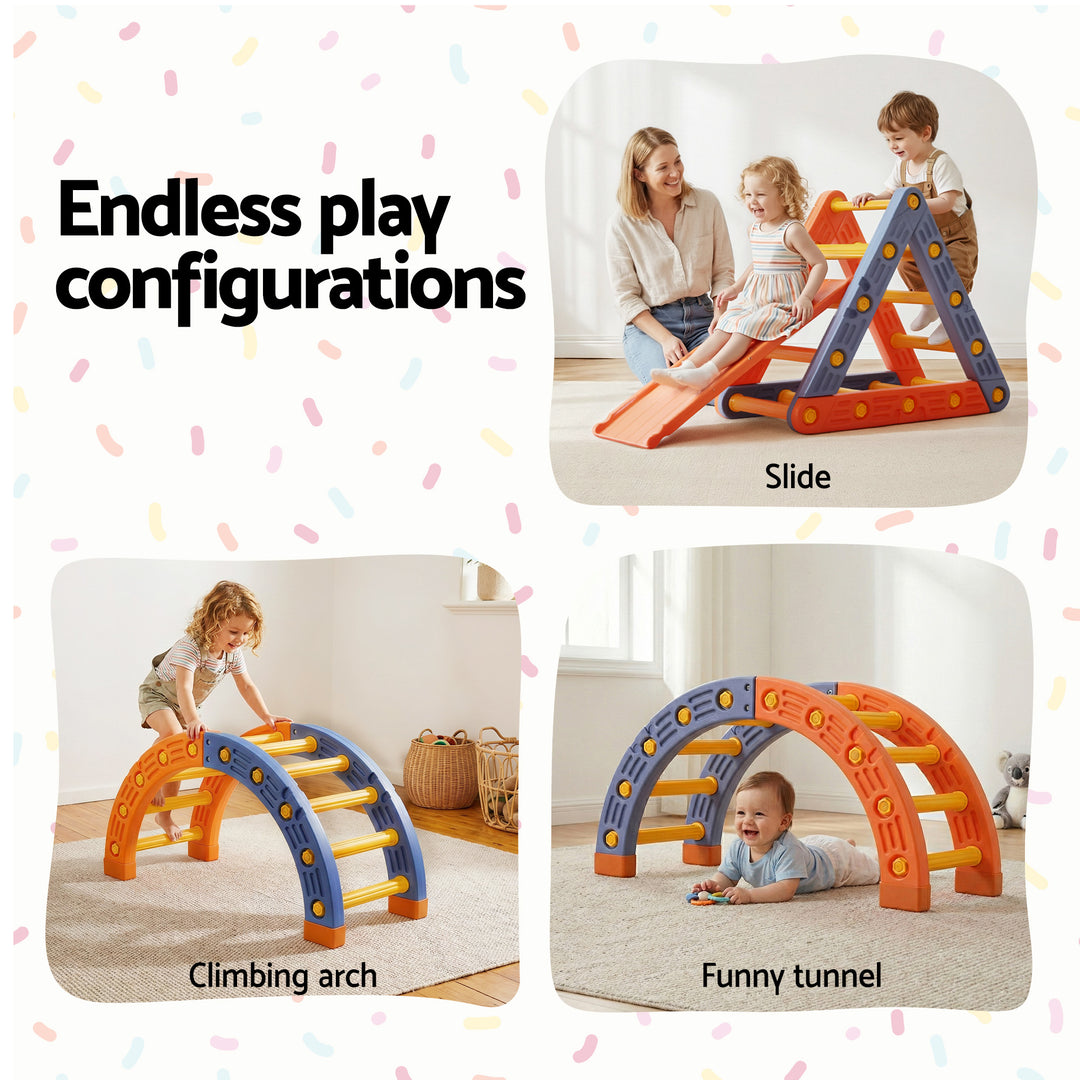Modular Kids Climbing Frame with Slide | Indoor Outdoor Toddler Play Gym