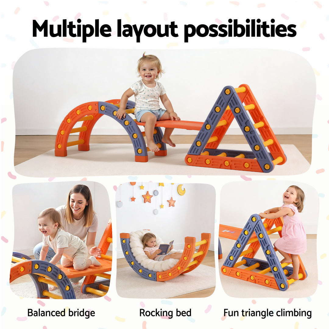 Modular Kids Climbing Frame with Slide | Indoor Outdoor Toddler Play Gym