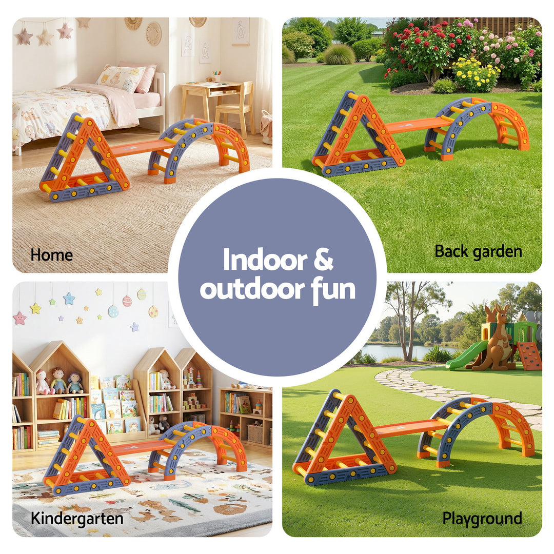 Modular Kids Climbing Frame with Slide | Indoor Outdoor Toddler Play Gym