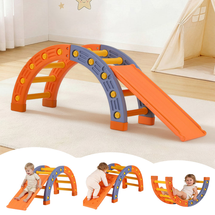 Modular Kids Climbing Frame with Slide | Indoor Outdoor Toddler Play Gym