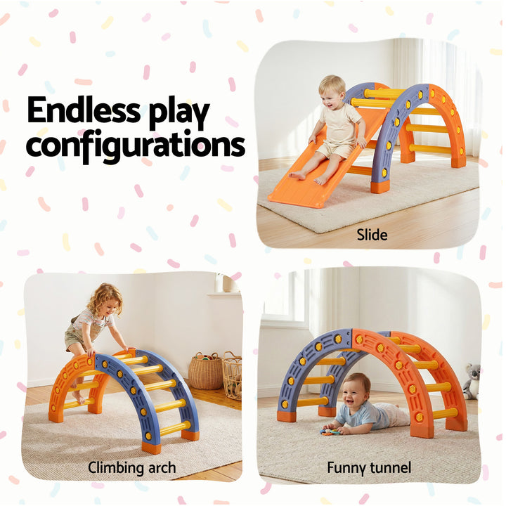 Modular Kids Climbing Frame with Slide | Indoor Outdoor Toddler Play Gym