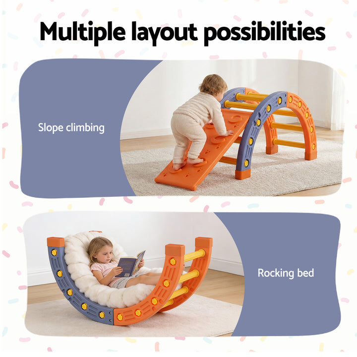 Modular Kids Climbing Frame with Slide | Indoor Outdoor Toddler Play Gym