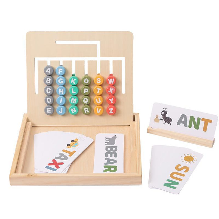 Wooden Alphabet and Words Learning Puzzle Board