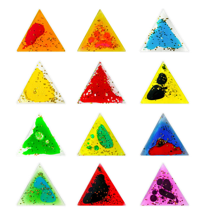 Liquid Sensory Fidget Pads – Squishy Glitter Gel Tiles (6pc / 12pc Sets)