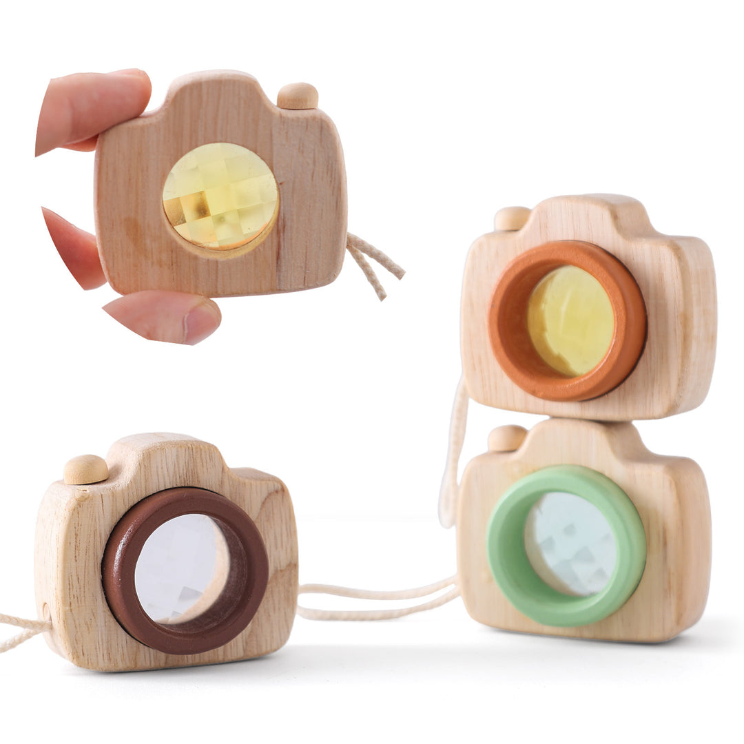 Wooden Mini Camera with Prism Lens