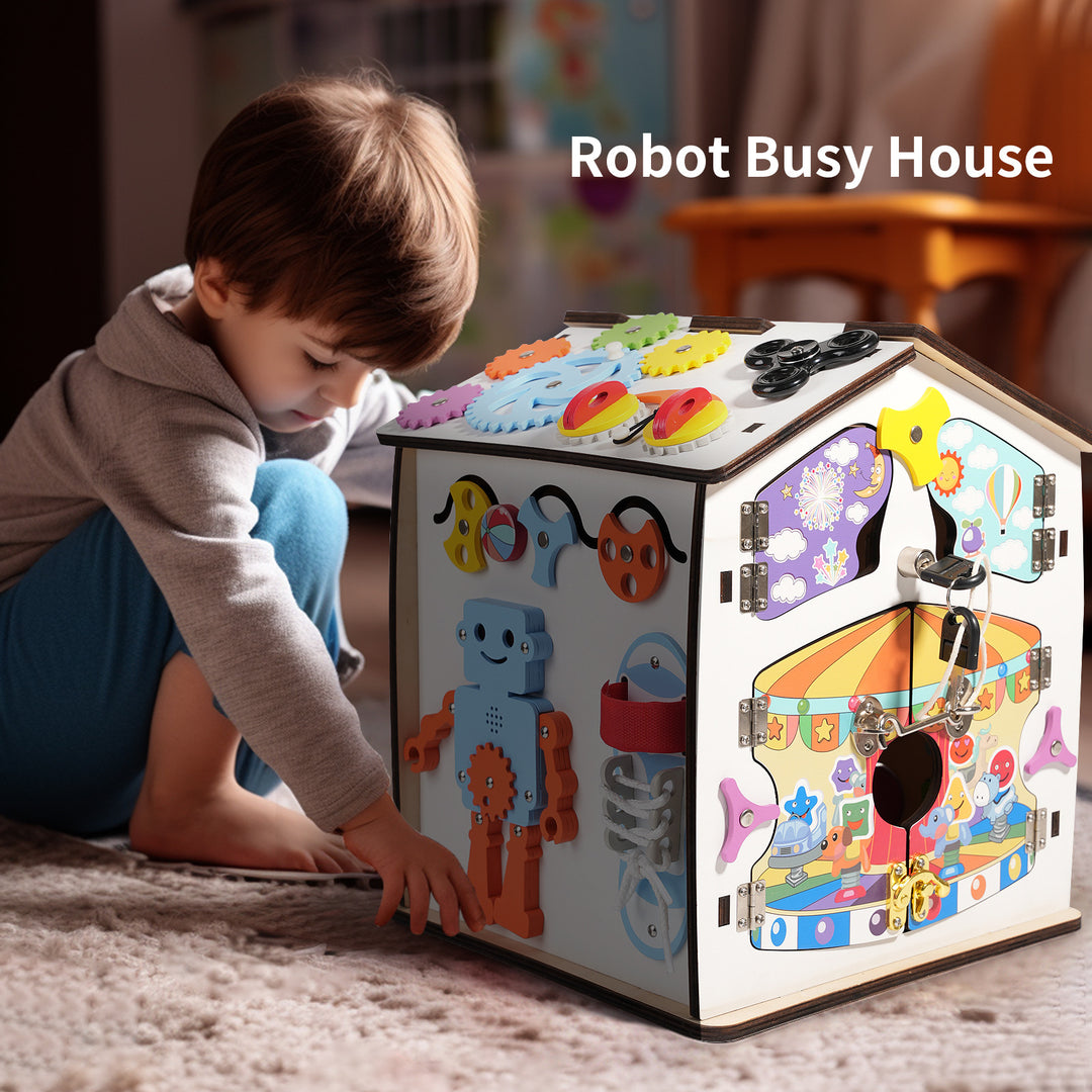 The Little Explorer's Robot Busy House