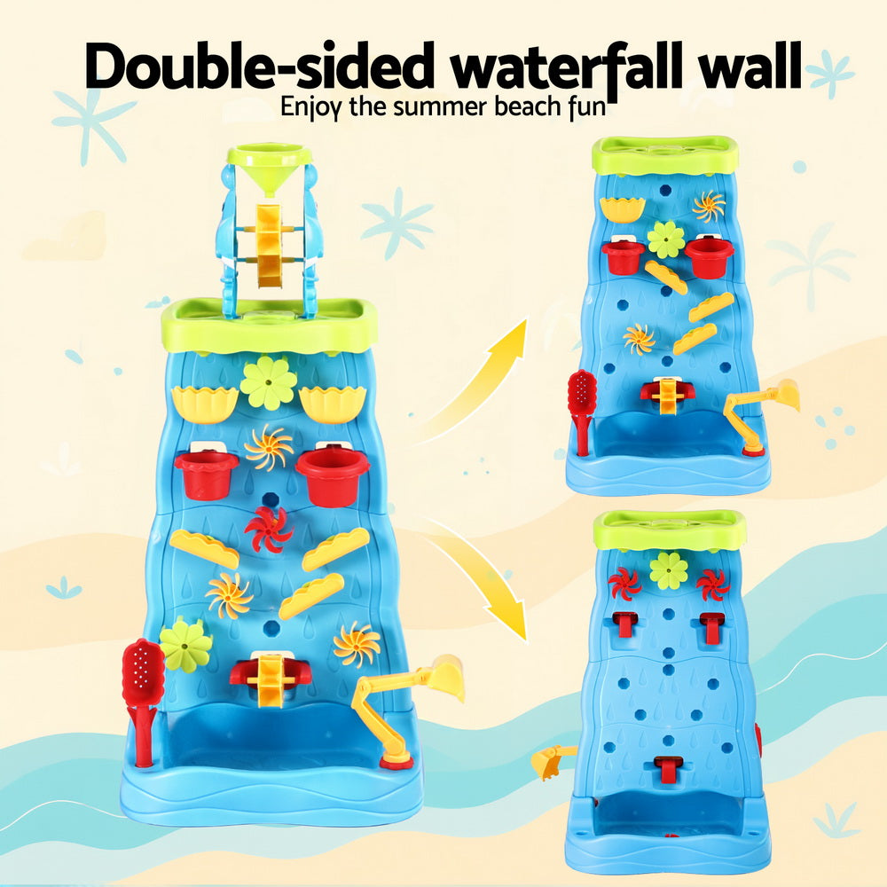 Kids Double-Sided Waterfall Sand & Water Play Tower