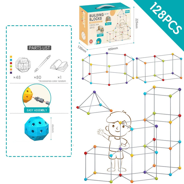 3D Fort Building Sets (70-128pc)