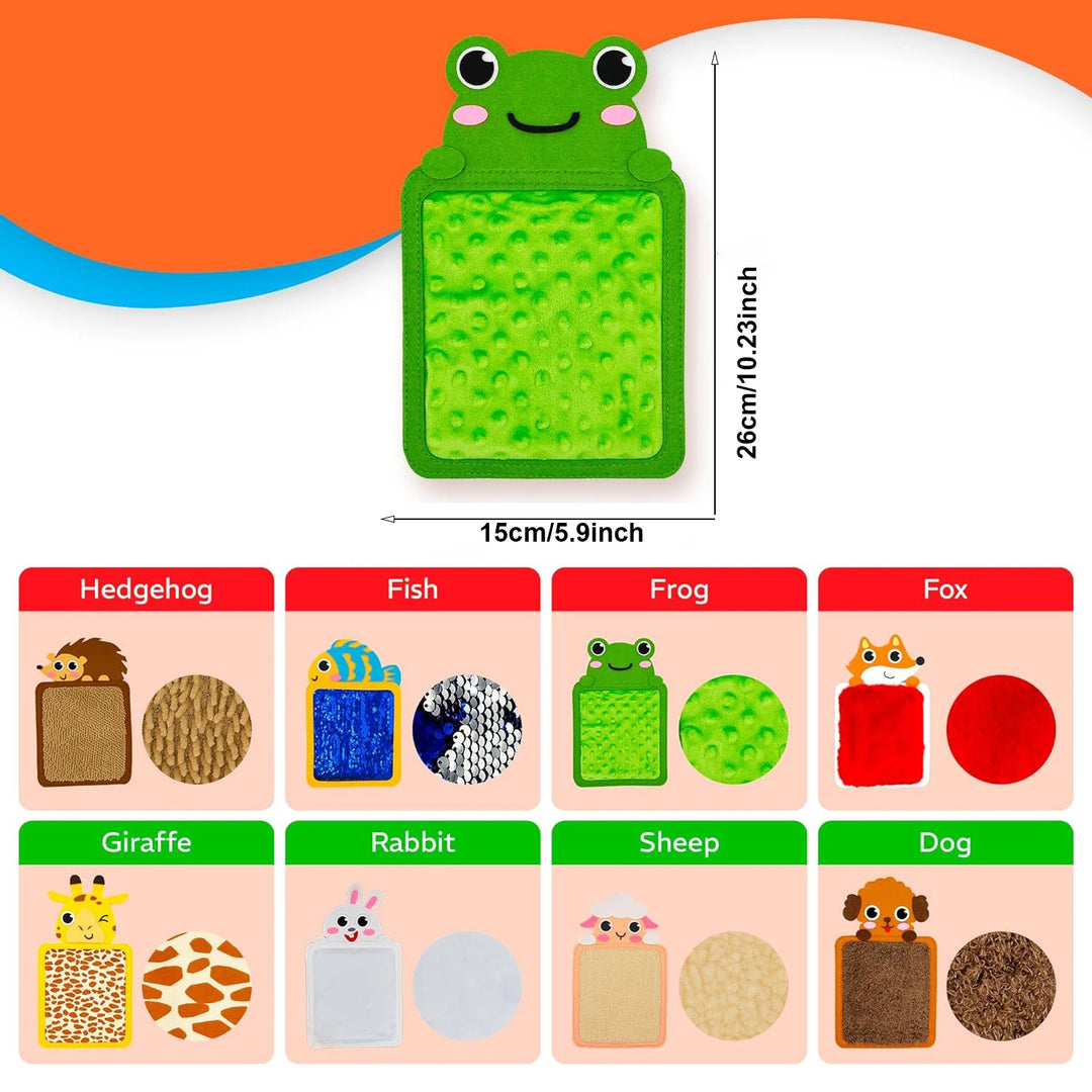 Animal Texture Sensory Pads – Tactile Touch & Feel Play Set (8 Designs)