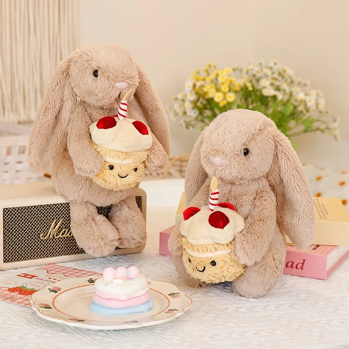 Birthday Cake Bunny Plush Toy