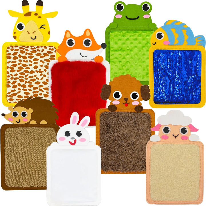 Animal Texture Sensory Pads – Tactile Touch & Feel Play Set (8 Designs)