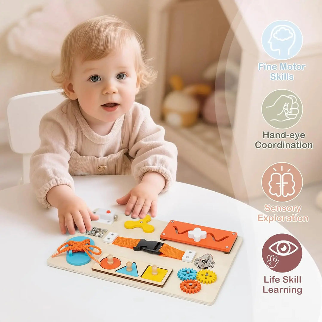 Toddlers 9-in-1 Montessori Busy Board