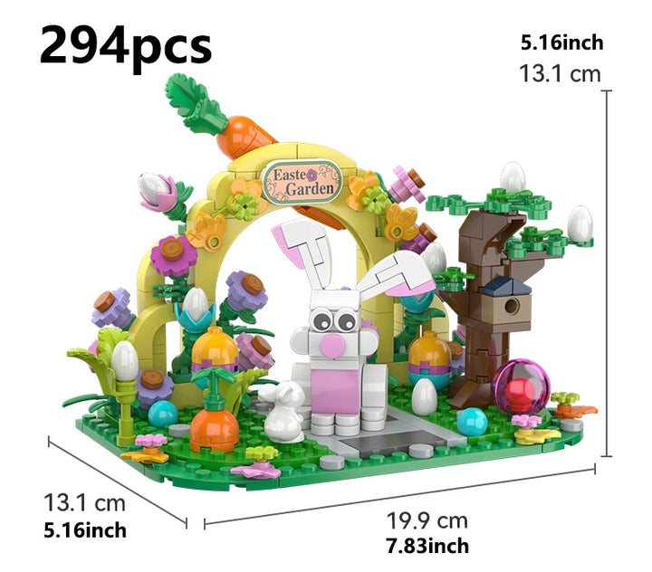 Easter Garden Bunny Building Block Set 294PCS