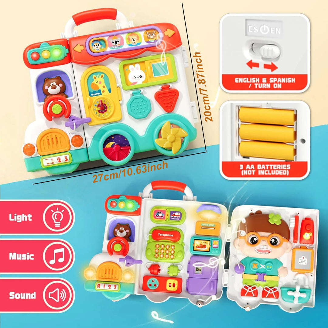 Montessori Busy Board Suitcase Toy for Children