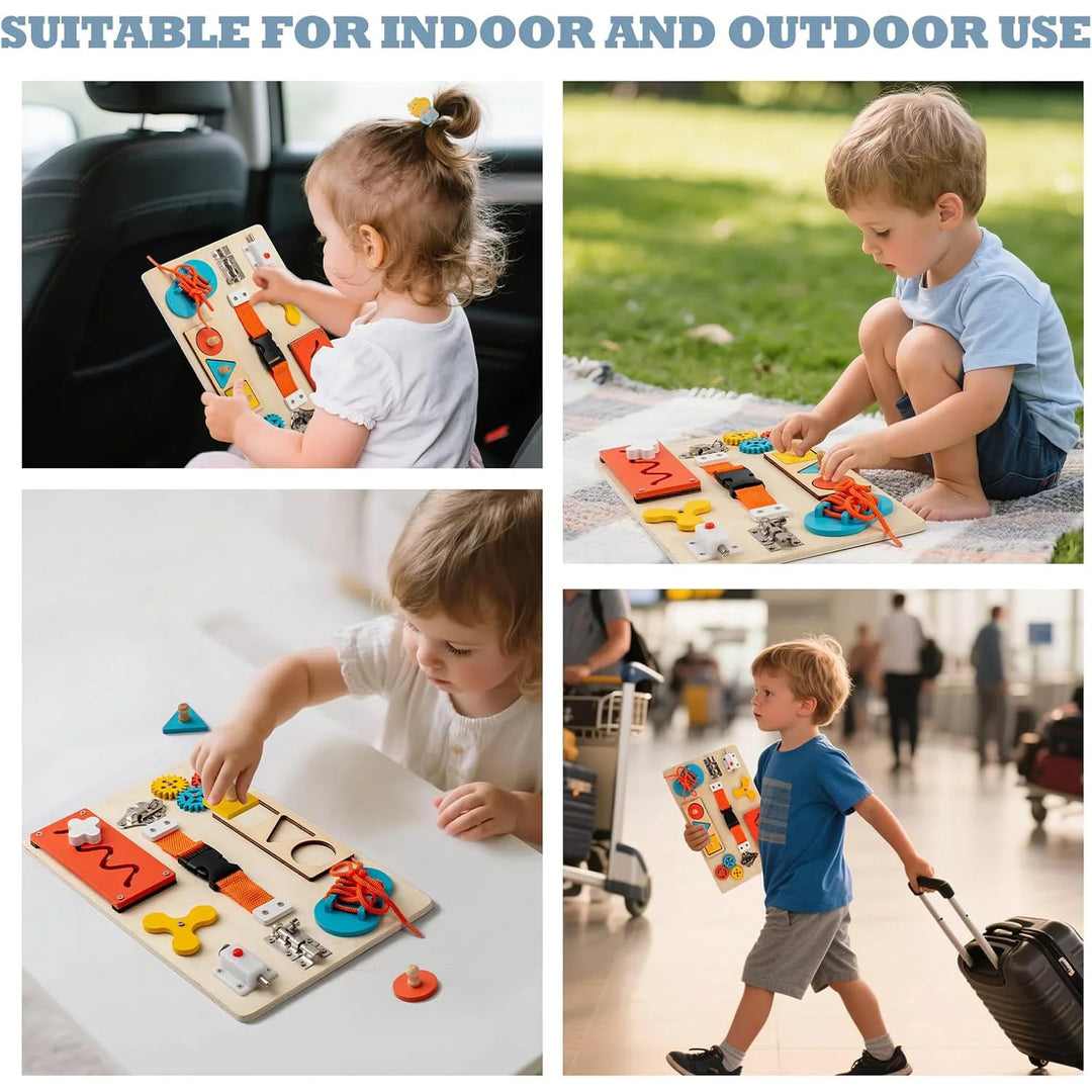 Toddlers 9-in-1 Montessori Busy Board