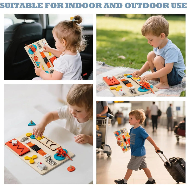 Toddlers 9-in-1 Montessori Busy Board