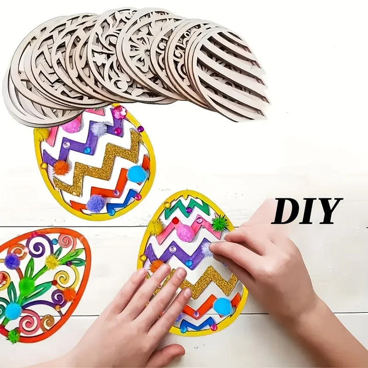 Easter Egg Craft Kit DIY Wooden Hanging Decorations Kids Art Set