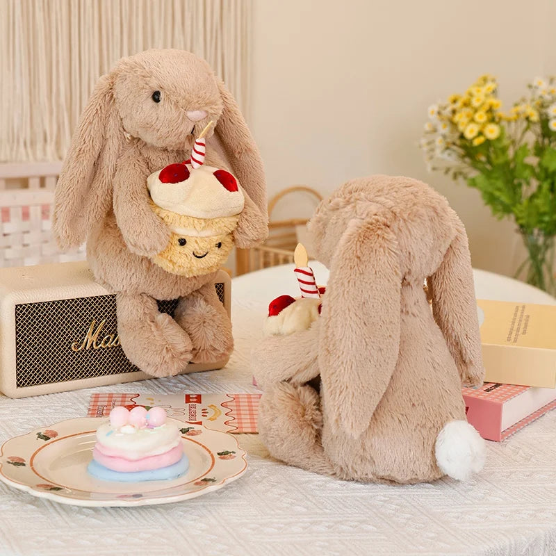 Birthday Cake Bunny Plush Toy