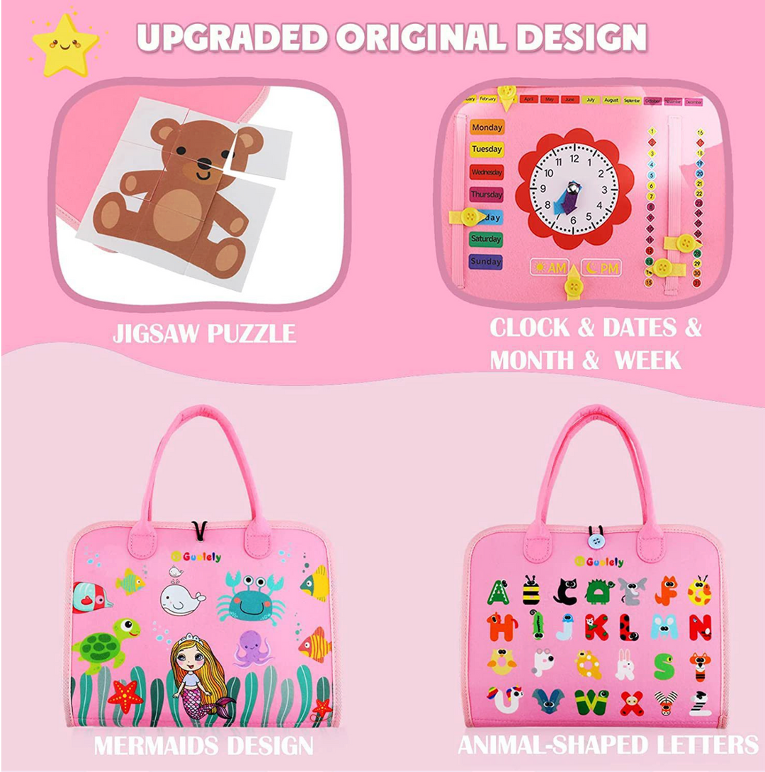 Montessori Felt Busy Boards - Learn & Play Anywhere Educational Toy