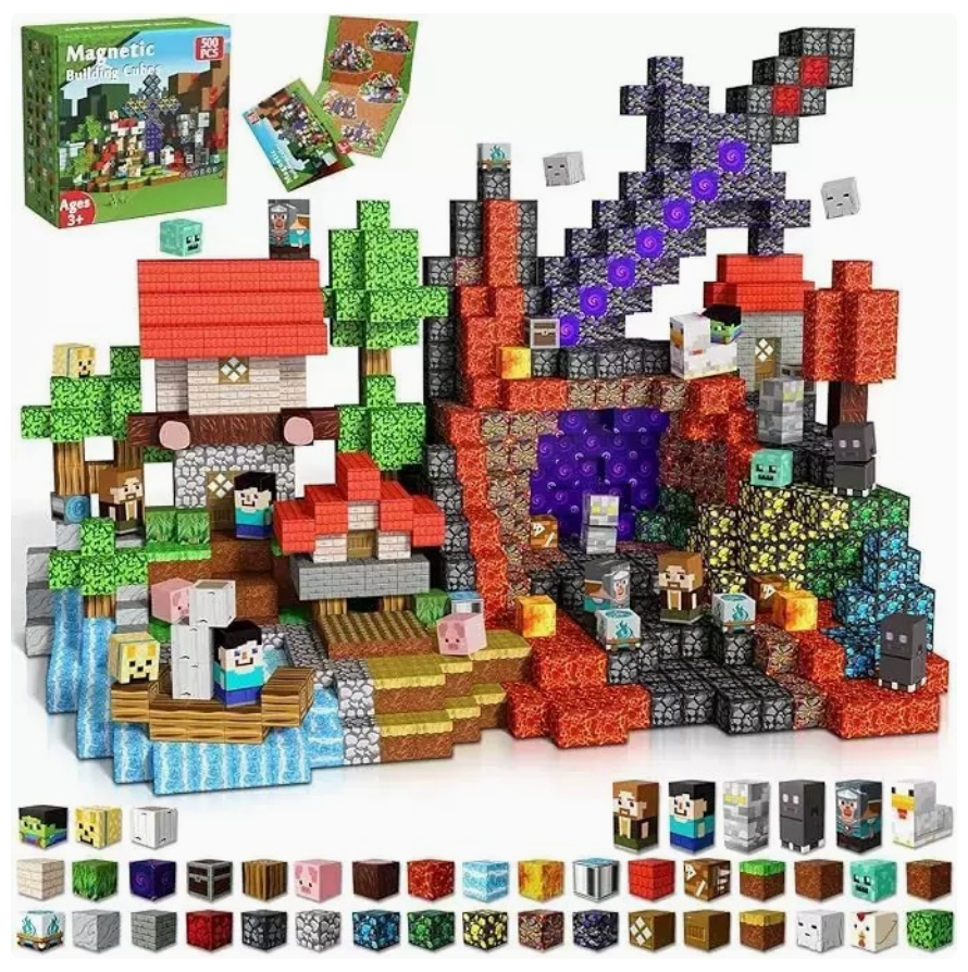 Magnetic Building Cubes Set for Kids – 250-500pc Creative 3D Construction Blocks