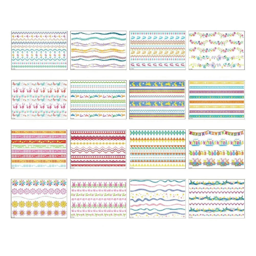 Easter Decorative Temporary Tattoo Sticker Pack – 16 Designs