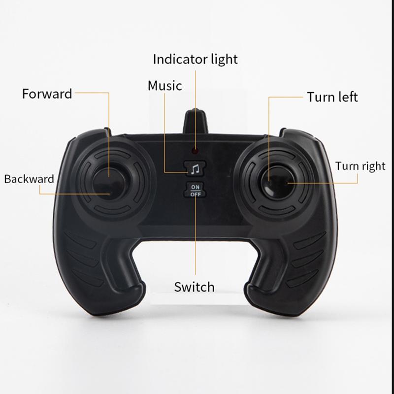 4WD Remote Control Stunt Car Double-Sided 360° Rotating RC Car with LED Lights, Music & Rechargeable Battery