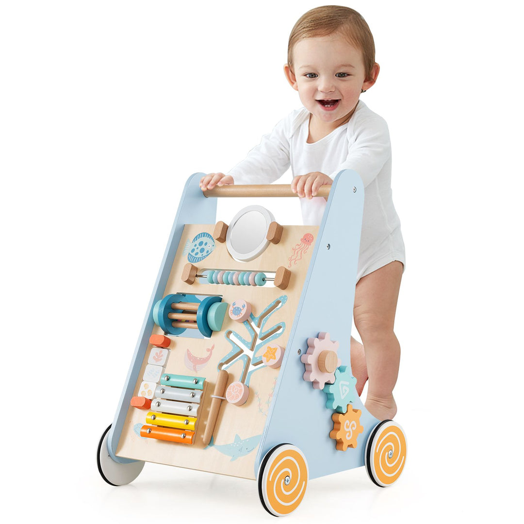 Baby Toddler Wooden Activity Walker Pusher