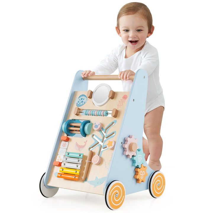 Baby Toddler Wooden Activity Walker Pusher