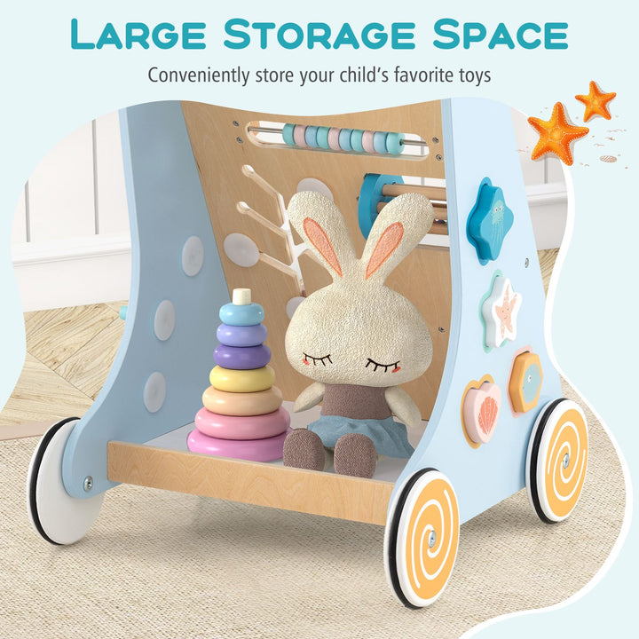 Baby Toddler Wooden Activity Walker Pusher