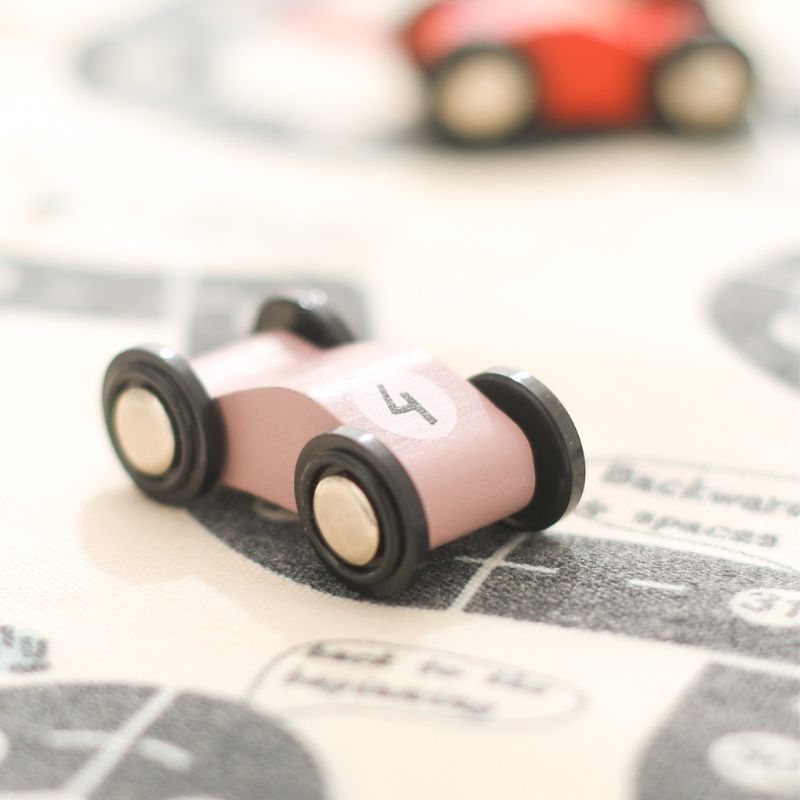 Ultimate Dual-Sided Roll-Up Canvas Playmat with Wooden Cars and Adventure Board Game