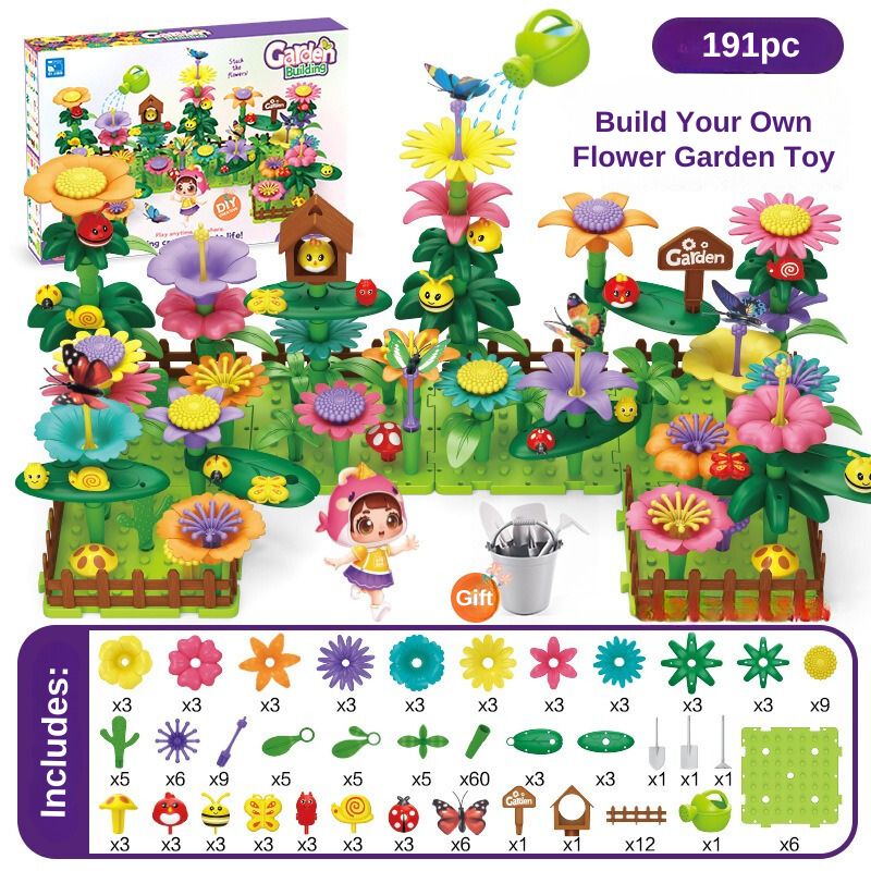 Build Your Own Flower Garden Construction Toy 191pc/322pc