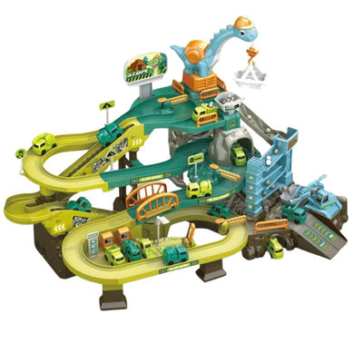 Dinosaur Construction Site Track Toy with Motorised Escalator