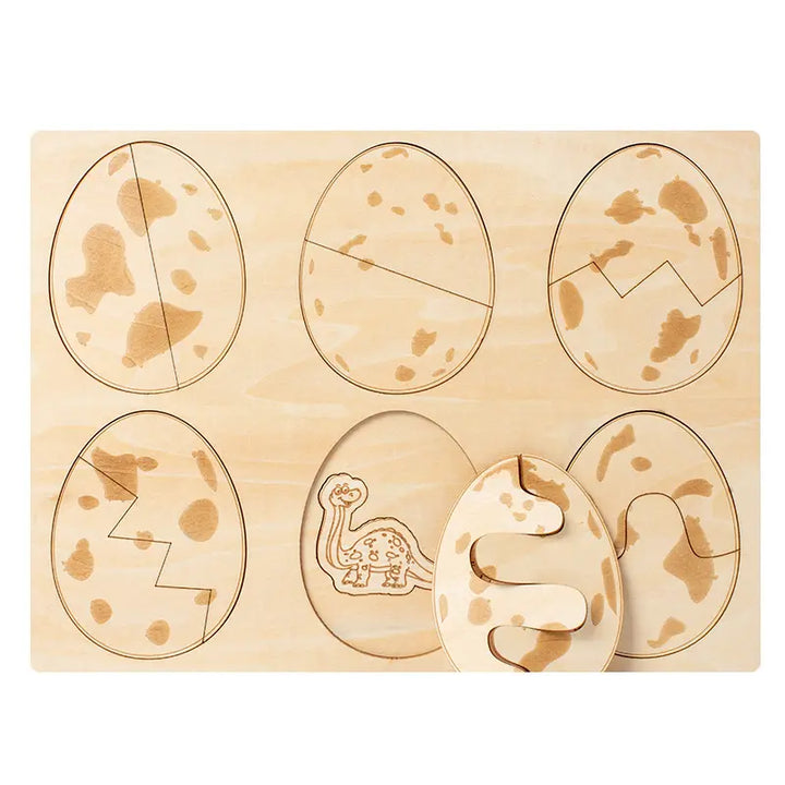 Dinosaur egg matching puzzle boards for toddlers learning shapes, colours and early problem solving