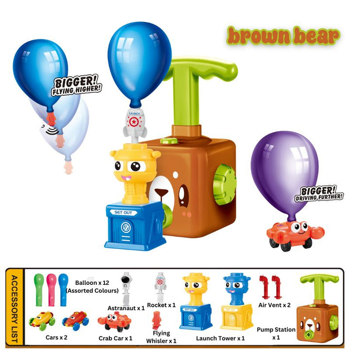 Balloon-Powered Car & Rocket Launcher Set