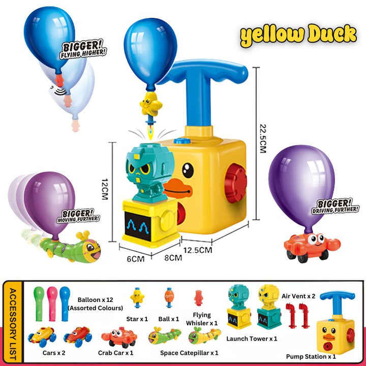 Balloon-Powered Car & Rocket Launcher Set