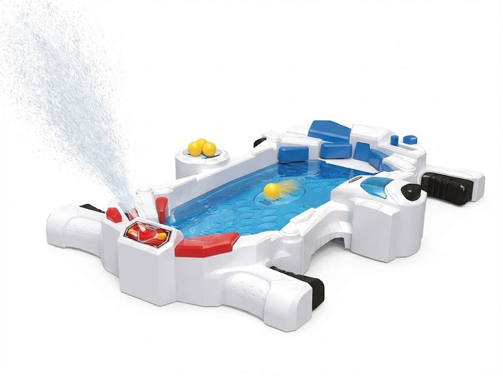 Hydro Battle water spray action game console for two players launching and blocking balls in fast tabletop play