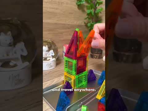 Pocket Magnetic Tiles Travel Set – Mini Building Tiles in Tin Case