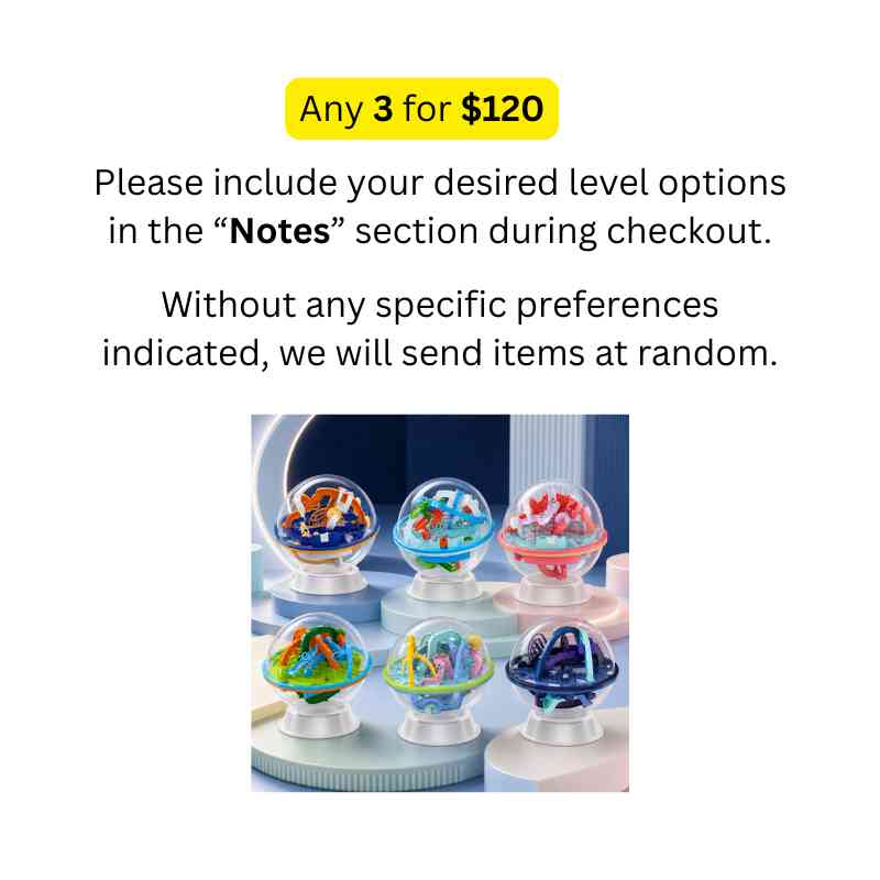 3D Maze Ball Puzzle – Handheld Balance Brain Teaser Toy