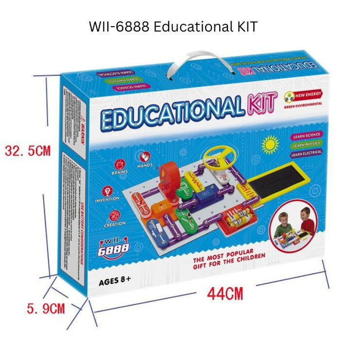 WII-6888 STEM educational electronics kit for kids aged 8 and up exploring circuits and solar power