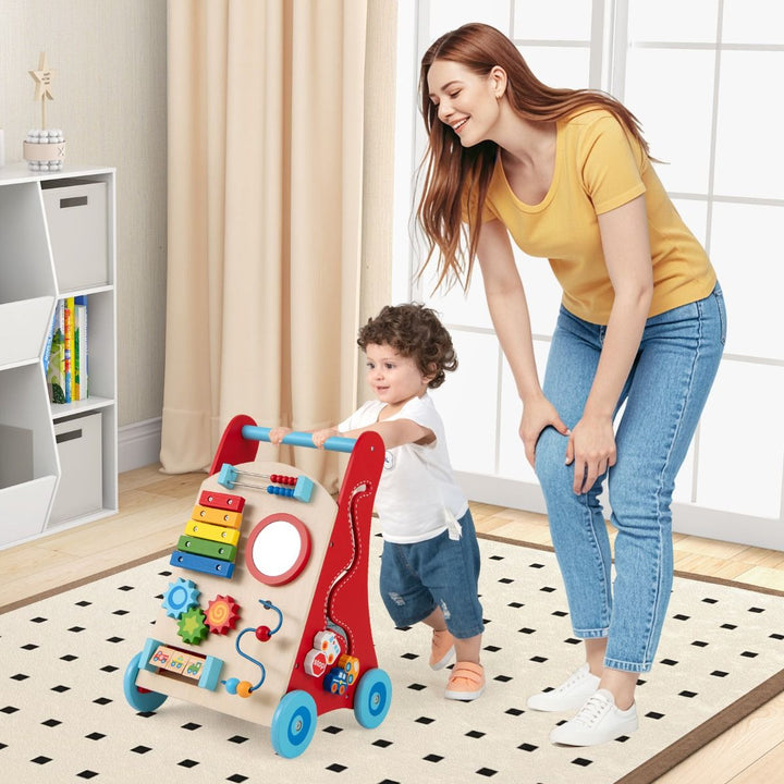 Baby Toddler Wooden Activity Walker Pusher