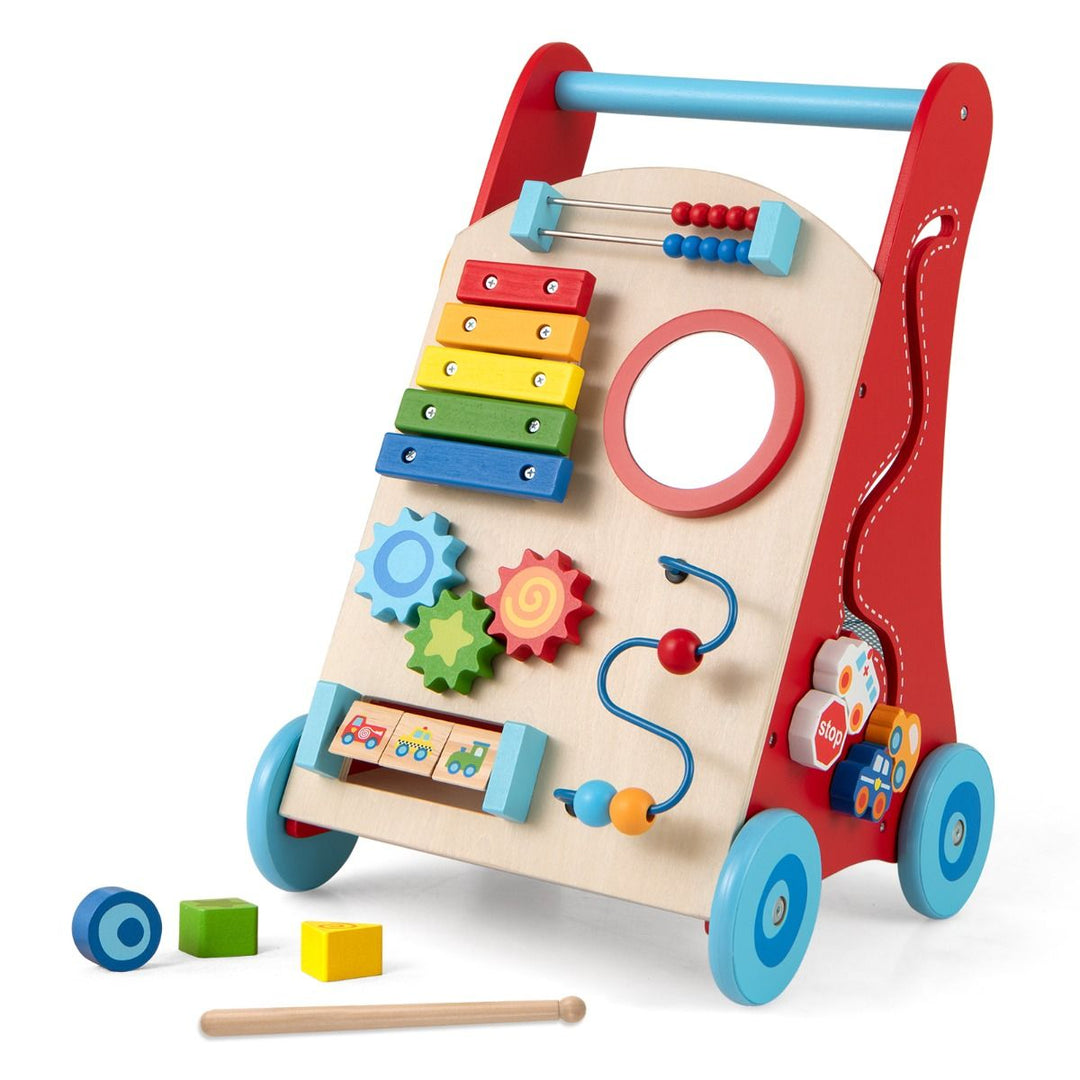 Baby Toddler Wooden Activity Walker Pusher