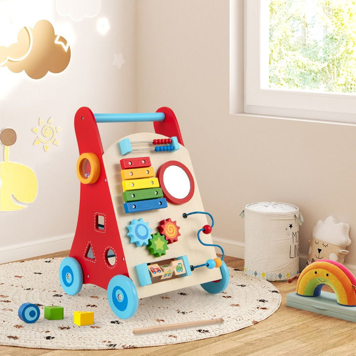 Baby Toddler Wooden Activity Walker Pusher