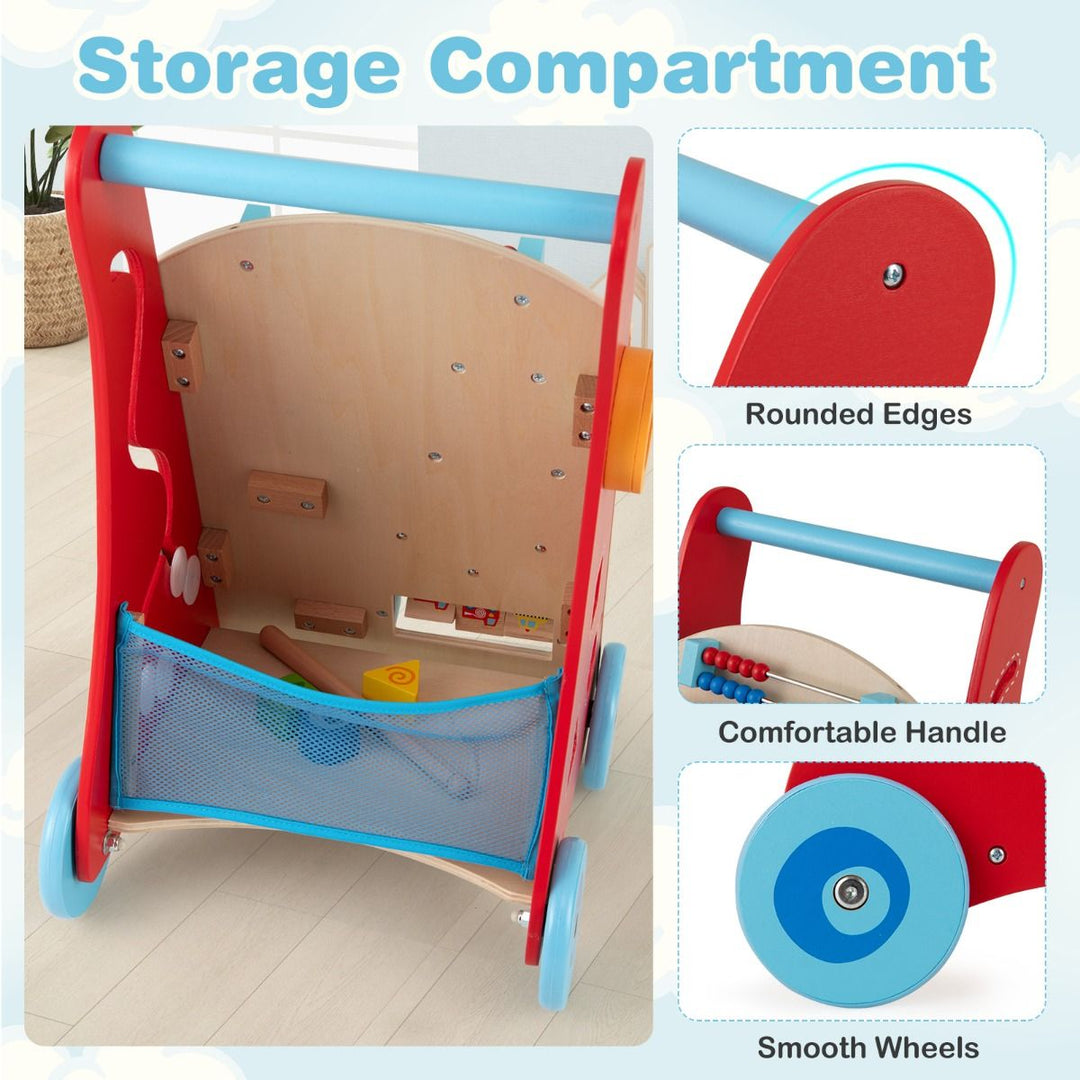 Baby Toddler Wooden Activity Walker Pusher