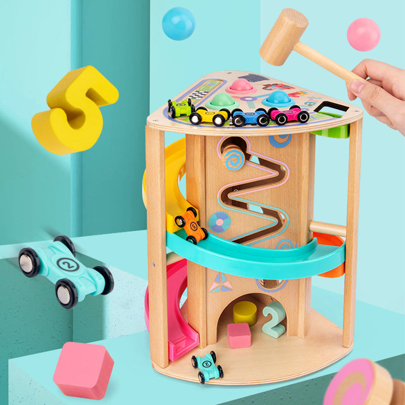 Interactive Toddler Activity Center | Multi Layer Car Track