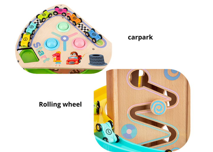 Interactive Toddler Activity Center | Multi Layer Car Track