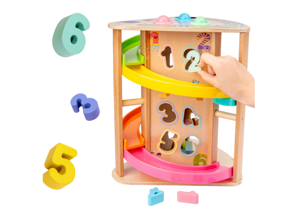 Interactive Toddler Activity Center | Multi Layer Car Track